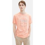 Tom Tailor - T-Shirt - Logo-Print - Regular Fit - Korte Mouwen - Zwart