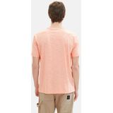 Tom Tailor - T-Shirt - Logo-Print - Regular Fit - Korte Mouwen - Zwart