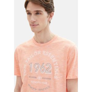 Tom Tailor - T-Shirt - Logo-Print - Regular Fit - Korte Mouwen - Zwart