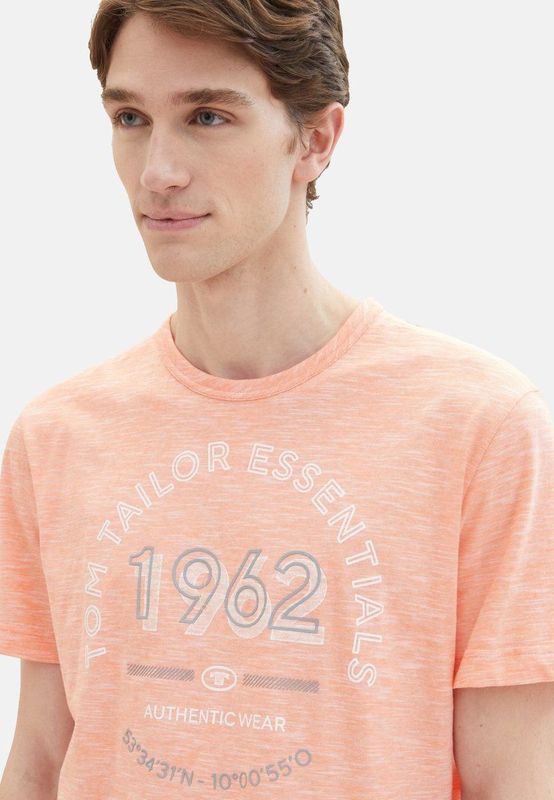 Tom Tailor - T-Shirt - Logo-Print - Regular Fit - Korte Mouwen - Zwart