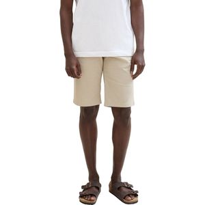 Tom Tailor Heren Short SLIM PRINTED CHINO slim Beige W 30 Volwassenen