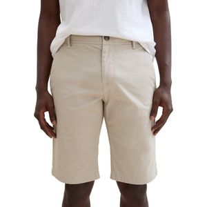 Tom Tailor Heren Short SLIM PRINTED CHINO slim Beige W 30 Volwassenen