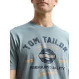 TOM TAILOR - 1037735 - T-shirt - Mintgrijs - Korte Mouwen - Zachte Jersey