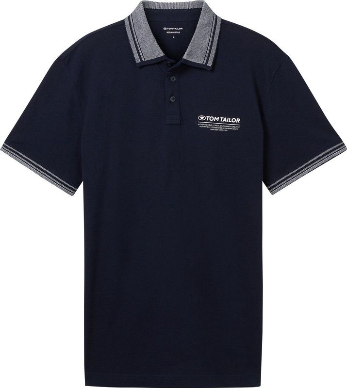 TOM TAILOR polo with details Heren Poloshirt