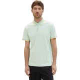 TOM TAILOR - 35203 - Poloshirt - Wit Mint Twotone - Regular Fit, Piqué-stof met Stretchaandeel