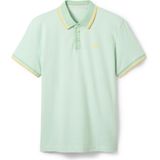 TOM TAILOR - 35203 - Poloshirt - Wit Mint Twotone - Regular Fit, Piqué-stof met Stretchaandeel