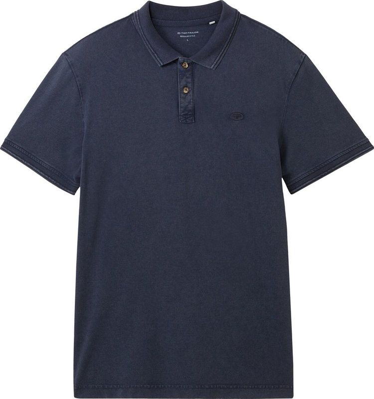 TOM TAILOR garment dye polo Heren Poloshirt