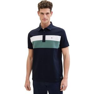 TOM TAILOR Poloshirt voor heren, 10668 - Sky Captain Blue, M