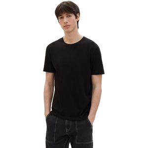 Tom Tailor Denim - T-shirt - Zwart - Set van 3 - Korte Mouwen