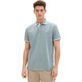 TOM TAILOR - Shirt - Marine - Lichtblauw - Wit - 2 Pack - Katoen - Polokraag