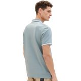 TOM TAILOR - Shirt - Marine - Lichtblauw - Wit - 2 Pack - Katoen - Polokraag