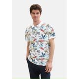 TOM TAILOR Shirt  marine / turquoise / pasteelgeel / wit