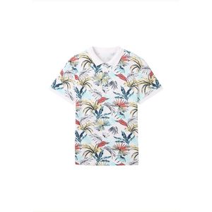 TOM TAILOR Shirt  marine / turquoise / pasteelgeel / wit