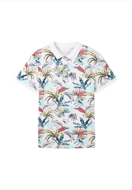 TOM TAILOR Shirt  marine / turquoise / pasteelgeel / wit