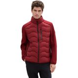 Gewatteerde Jas - Zwart - Materiaalmix - Regular Fit