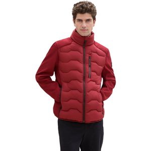 Gewatteerde Jas - Zwart - Materiaalmix - Regular Fit