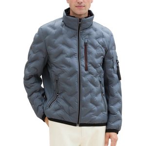 TOM TAILOR - 28128 - Hybride Tussenjas - Stormy Teal - Met Opbergbare Capuchon en Zijdelingse Steekzakken