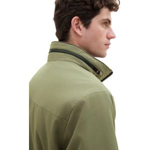 TOM TAILOR Overgangsjas voor heren met capuchon in opstaande, 32097 - Smokey Olive Green, XL