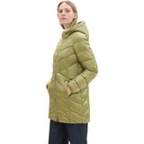 Gewatteerde Lange Jas - Zwart - Polyester - Met Capuchon en Ritssluiting