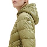 Gewatteerde Lange Jas - Zwart - Polyester - Met Capuchon en Ritssluiting