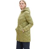 Gewatteerde Lange Jas - Zwart - Polyester - Met Capuchon