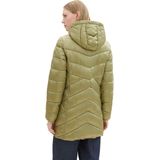 Gewatteerde Lange Jas - Zwart - Polyester - Met Capuchon