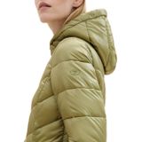 Gewatteerde Lange Jas - Zwart - Polyester - Met Capuchon