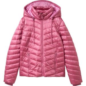 TOM TAILOR Lichtgewicht gewatteerde jas voor dames met capuchon, 16348, roze fluweel, M