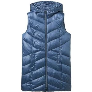 Tom Tailor - Lang Gewatteerd Vest - Polyester - Mouwloos - Met Kap