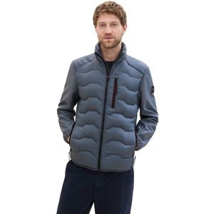 TOM TAILOR heren Hybride gewatteerde jas 1031475, 10668 - Sky Captain Blue , L