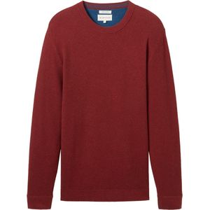 Tom Tailor - Structured Crewneck - Trui - Effen - 100% Katoen