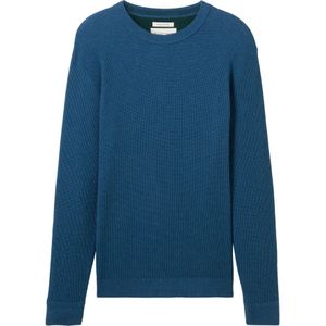 Tom Tailor - Gebreide Trui - Blauw - Katoen