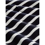 TOM TAILOR - 1042970 - Damestrui - Marineblauw en Wit Gestreept - Met Vleermuismouwen en Capuchon