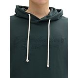 Tom Tailor - Oversized Hoodie - Met Borduursel - Voor Mannen - Lange Mouwen - Kangoeroezak