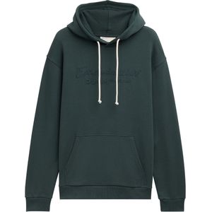 TOM TAILOR DENIM - Sweatshirt - Donkergroen - Capuchon met Trekkoord