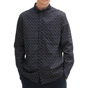 Tom Tailor - Casual Stretch Shirt - Grafische Print - Regular Fit - 98% Katoen/2% Elasthan