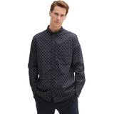 Tom Tailor - Casual Stretch Shirt - Grafische Print - Regular Fit - 98% Katoen/2% Elasthan