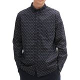 Tom Tailor - Casual Stretch Shirt - Grafische Print - Regular Fit - 98% Katoen/2% Elasthan