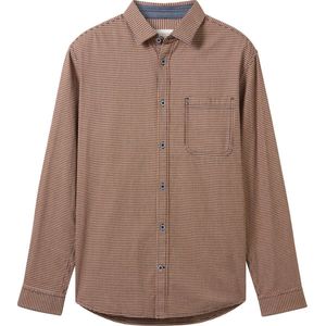 Tom Tailor Overhemd Overhemd Met Pied De Poule Print 1042648xx10 36017 Mannen