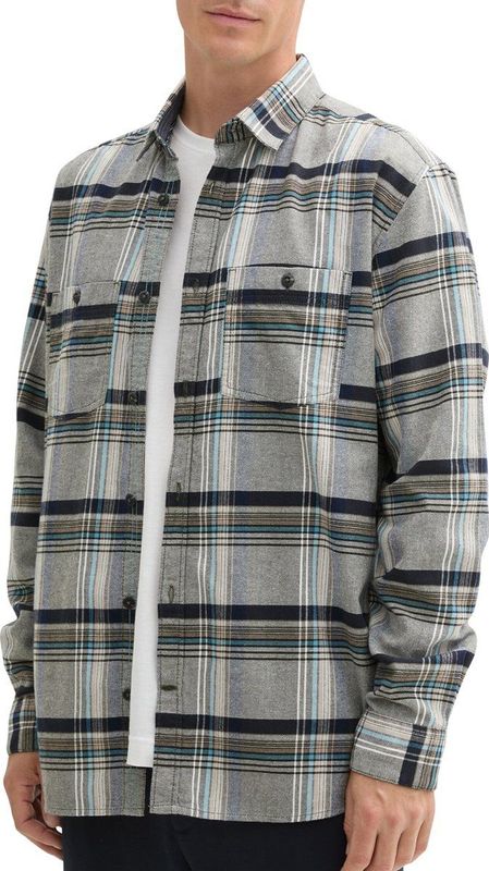 Tom Tailor - Lange mouw overhemd - Heren Groen - Katoen - 1042641