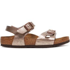 Birkenstock RIO KIDS GRACEFUL TAUPE BF - Sandalen - Kleur: Metallics - Maat: 33
