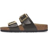 Birkenstock - Sydney Cushion Buckle Slides - Schoenen - Zwart - Zijde