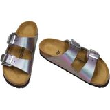 Birkenstock - Arizona Saffiano Iridescent Viola - Slippers - Paars - Natuurkurk Voetbed
