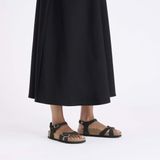 Kumba Sfb - Sandalen - Effen - Leer - Anatomisch Gevormd Voetbed - Platte Hak