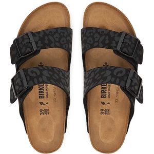 Birkenstock - Arizona - Slipper - Leopard Print - Zwart - Narrow