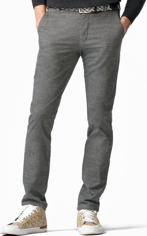 MEYER - Chino - Grijs Gemêleerd - Katoen - Regular Fit