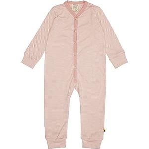 loud + proud Babymeisjes met fijne rib, biologisch katoen en GOTS-gecertificeerde slaapoverall, roze (powder), 62/68 cm
