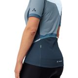 VAUDE - Dames Fullzip Wielershirt - Blauw - Ademend - Sneldrogend