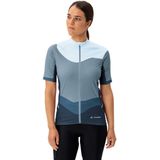 VAUDE - Dames Fullzip Wielershirt - Blauw - Ademend - Sneldrogend