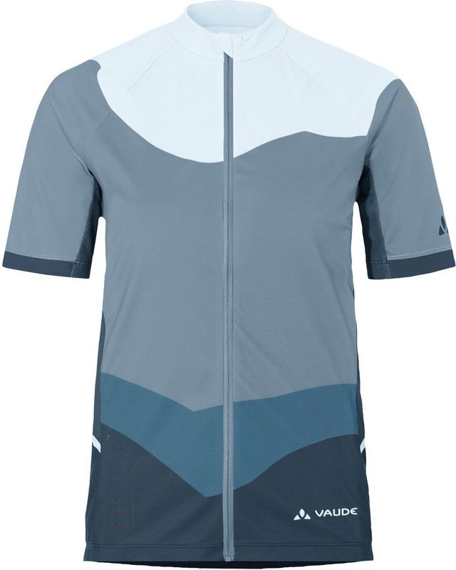 VAUDE - Dames Fullzip Wielershirt - Blauw - Ademend - Sneldrogend